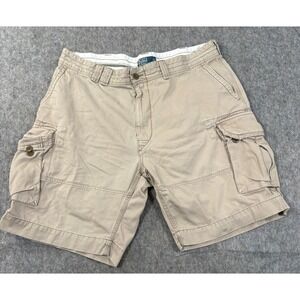 Polo Ralph Lauren Men's Cargo Shorts Size 42 Beige Chino Khaki Casual Outdoor